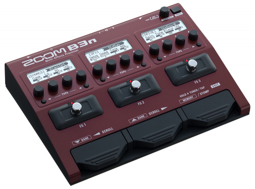 Zoom B3n мульти педаль эффектов для бас гитары с встроенным эмулятором кабинета/БП в комплекте фото 2