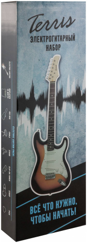 TERRIS TPACK-1 BK комплект электрогитара, комбик, чехол, стойка, тюнер, цвет черный фото 14