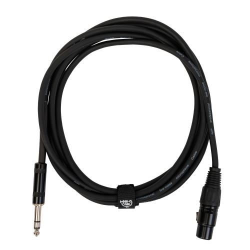 ROCKDALE XF001-3M готовый микрофонный кабель, разъемы XLR female X stereo jack male, длина 3 м, черный фото 3