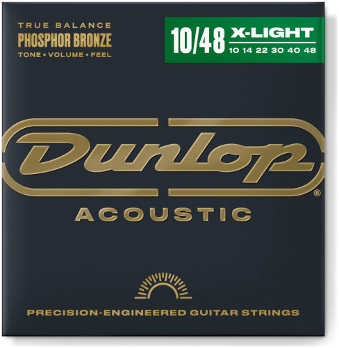 Dunlop DAP1048 струны для акустической гитары Phosphor Bronze Light 10-48