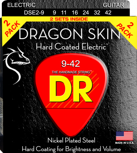 DR DSE-2/9 DRAGON SKIN струны для электрогитары 9 42 (2 компл.)