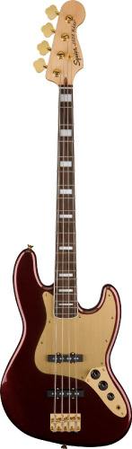 SQUIER 40th ANN Jazz Bass LRL Ruby Red Metallic бас-гитара, цвет красный