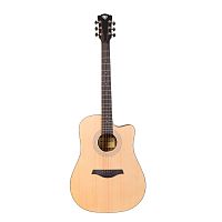 ROCKDALE Aurora D3 Satin C NAT акустическая гитара дредноут с вырезом, цвет натуральный, сатиновое п