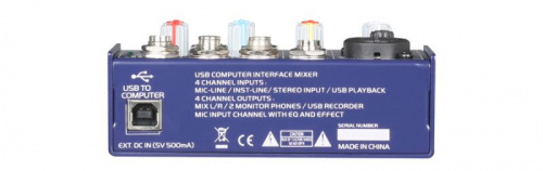 B&G UM-35 Аудиоинтерфейс USB 2 моно 1 стерео процессор эффектов питание через USB интерфей фото 2