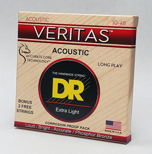 DR VTA-10 VERITAS струны для акустической гитары 10 48 фото 4