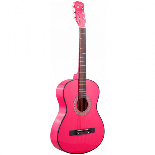 DAVINCI DF-50A NP гитара акустическая шестиструнная, цвет неоново-розовый фото 4