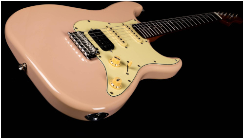 JET JS-400 PK R электрогитара,Stratocaster, корпус липа, 22 лада, HSS, tremolo, цвет PK фото 11