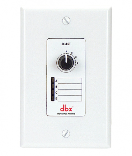 dbx ZC-3 настенный контроллер. Выбор 4 источников/зон. Подключение Cat5, 2xRJ45