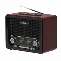 RITMIX RPR-088 BLACK Трехдиапазонное (ФМ/АМ/СВ) радио в ретро стиле, блютус, вход AUX, встроенный mp3-плеер, воспроизведение с micro SD карт памяти ил