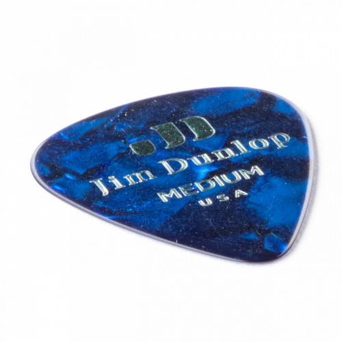 Dunlop Celluloid Blue Pearloid Medium 483P10MD 12Pack медиаторы, средние, 12 шт. фото 2