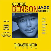 THOMASTIK George Benson GR112 струны для акустической гитары, 12-53, сталь/никель, круглая оплетка