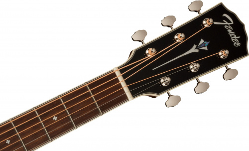 FENDER PD-220E Natural электроакустическая гитара, цвет натуральный, кейс в комплекте фото 5