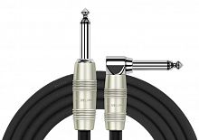 Kirlin IP-202PR 6M BK кабель инструментальный Разъемы: 1/4" прямой моноджек 1/4" угловой монодж