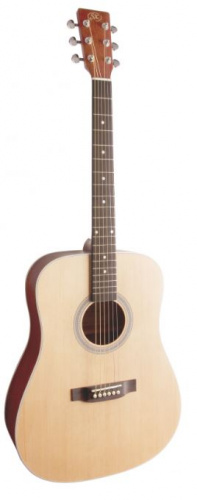 SX SD204 Гитара акустическая, верхняя дека ель, нижняя дека и обечайка: агатис, гриф: габон, накладк