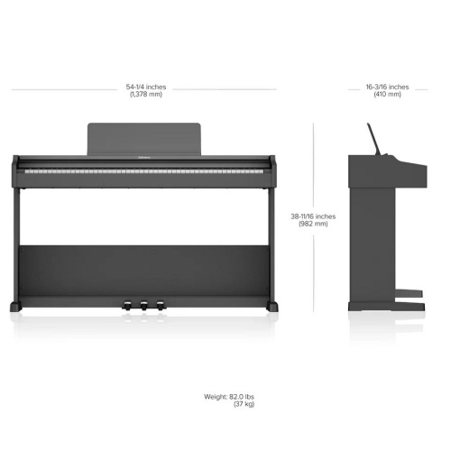 Roland RP107 цифровое пианино, 88 клавиш, 256 полифония, 15 тембров, Bluetooth Ver 4.2 фото 13