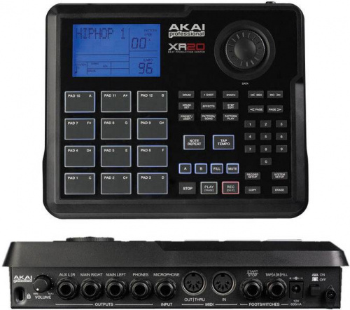 AKAI PRO XR20 драм-машина, более 700 звуков, эффекты, микрофонный вход, питание от сети или от батареек фото 3