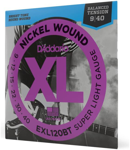 D'Addario EXL120BT струны для электрогитары, Super Light, 9-40, никель