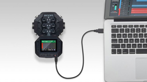 Zoom H8 ручной рекордер/12 дорожек/Сменные микрофоны/Цветной сенсорный дисплей/XY-стереомикрофон в комплекте фото 8