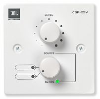 JBL CSR-2SV-WHT Настенный контроллер, 2-позиционный селектор источника и управление громкостью. Цвет белый.