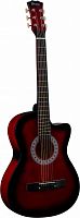 TERRIS TF-3802С RD акустическая фолк гитара, цвет красный