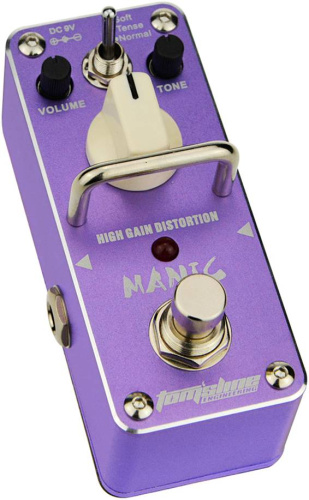 TOMSLINE AMC-3 Педаль эффектов MANIC High Gain Distortion, размер mini, питание от БП 9в фото 2