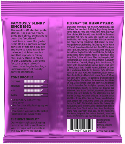 Ernie Ball 2620 струны для 7стр. эл.гитары Nickel Wound Power Slinky 7 (11-14-18p-28-38-48-58) фото 2