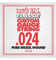 Ernie Ball 1224 струна для электро и акустических гитар. никель, калибр 024
