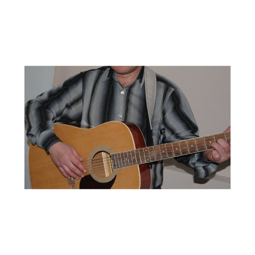 Мозеръ GS-2 коричневый ремень для гитары, материал с эффектом памяти, кожаные креп с фиксаторами фото 2