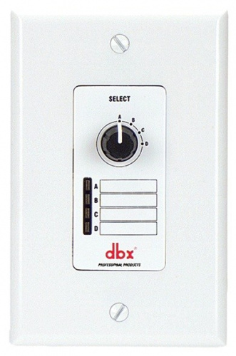 dbx ZC-3-US настенный контроллер. Выбор 4 источников/зон. Подключение Cat5, 2xRJ45