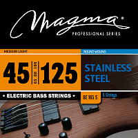 Magma Strings BE165S Струны для 5-струнной бас-гитары Low B 45-125, Серия: Stainless Steel, Калибр: 45-65-80-100-125, Обмотка: круглая, нержавеющая ст