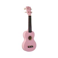 WIKI UK10S PK гитара укулеле сопрано, клен, цвет розовый матовый, чехол в комплекте