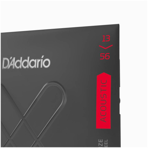D'ADDARIO XTABR1356 SET ACOUS XT 80/20 MEDIUM струны с покрытием XT для акустической гитары, 13-56 фото 2