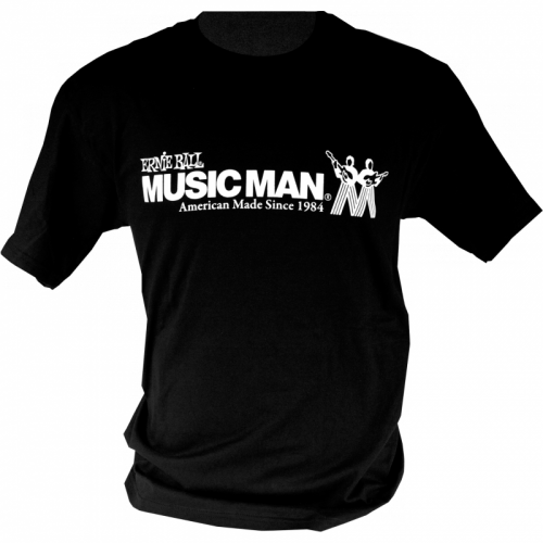 Ernie Ball 4625 футболка. Черный цвет/Лого Ernie Ball Music Man спереди/Размер M