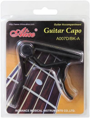 Alice A007D/BK-A Каподастр для акустической гитары, черный фото 2
