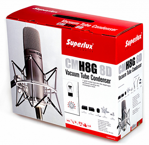 Superlux CMH8D ламповый конденсаторный микрофон с большой диафрагмой 1 дюйм, круг/кардиоида фото 2