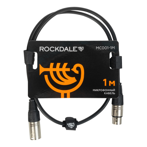 ROCKDALE MC001-1M готовый микрофонный кабель, разъемы XLR, длина 1м