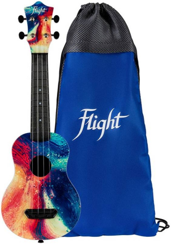 FLIGHT ULTRA S-40 Swirl укулеле сопрано,серия Ultra,поликарбонат армированный.Рисунок.Рюкзак