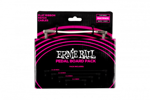 ERNIE BALL 6387 набор соединительных кабелей, угловой джек/угловой джек, бел