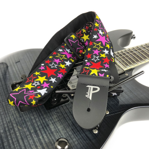Perri's TWS-6800 Ремень для гитары Серия: JACQUARD Материал: жаккард Рисунок: разноцветные звёз фото 4