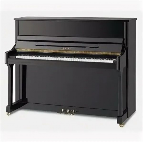 Ritmuller UP121RB(A111) пианино, 121 см, цвет чёрный, полированное, золотая фурн, серия Classic