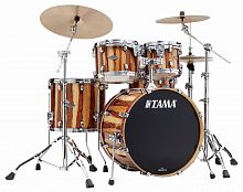 TAMA MBS42S-CAR STARCLASSIC PERFORMER ударная установка из 4-х барабанов, цвет коричневый (светлые и темные полосы), клён/берёза