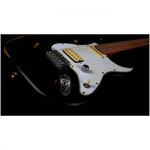 JET JS-800 Relic BK электрогитара, Stratocaster, корпус липа, HS, цвет Relic BK фото 3