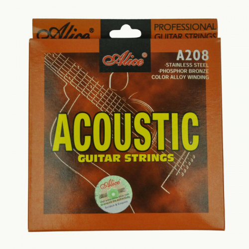 ALICE A208-SL струны для акустической гитары, фосфорная бронза, 11-52, натяжение: Super Light