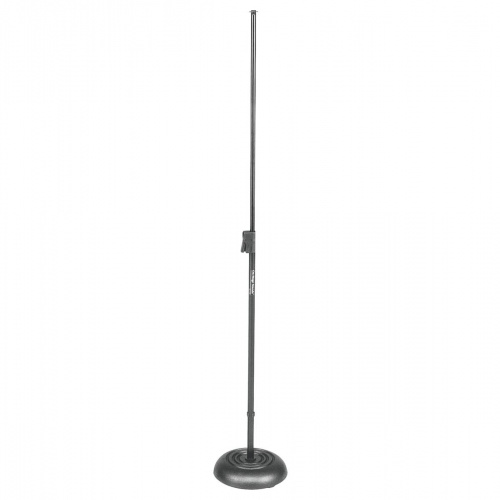 OnStage MS7201QRB микрофонная стойка, прямая, круглое основание, регулируемая высота,черная