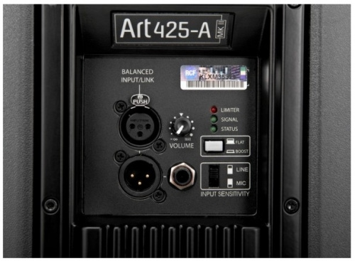 RCF ART 425-A MKII (13000331) Активная акустическая система 400 Вт, усилители: 300+100 Вт, 45 Гц - 20 кГц, 129 дБ, динамики: 15" + 2" фото 3