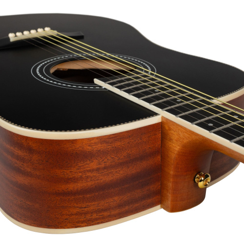 ROCKDALE Aurora D7 BK Satin Акустическая гитара Форма корпуса Dreadnought. Цвет черный. Сатиновое покрытие. Верхняя дека из ели. Нижняя дека и обечайк фото 5