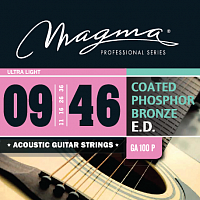 Magma Strings GA100P Струны для акустической гитары Серия: Coated Phosphor Bronze Калибр: 9-11-1