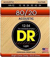 DR HA-12 серия Hi-Beam для акустической гитары, бронза 80/20, Light (12-54)