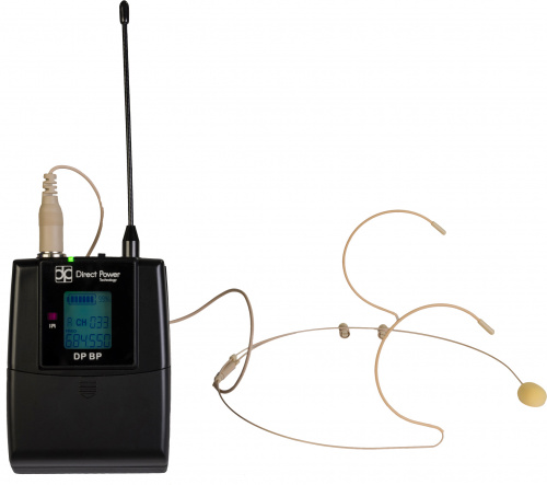 Direct Power Technology DP-200 HEAD радиосистема с поясным передатчиком и головным микрофоном телесного цвета фото 3