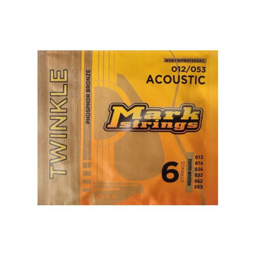 Markbass Twinkle Series DV6TWPB01253AC струны для акустической гитары, 12-53, фосфор/ бронза